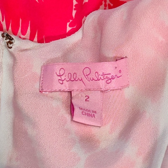 Lilly Pulitzer Pink Sleeveless Sundress Scoop Neck A-Line - Picture 2 of 6